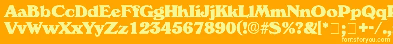 CatalegoDisplaySsi Font – Yellow Fonts on Orange Background