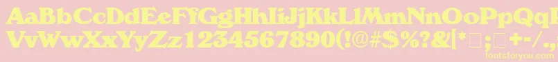 CatalegoDisplaySsi Font – Yellow Fonts on Pink Background