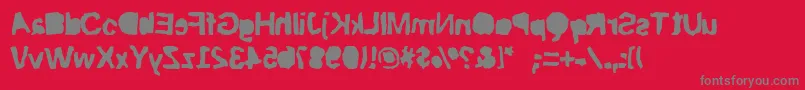 Riptrashcut Font – Gray Fonts on Red Background