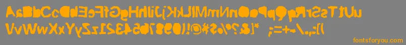 Riptrashcut Font – Orange Fonts on Gray Background
