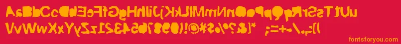 Riptrashcut Font – Orange Fonts on Red Background