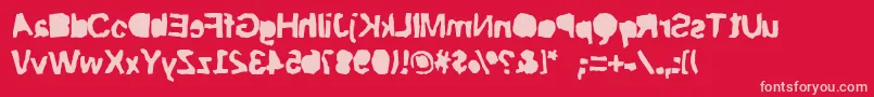 Riptrashcut Font – Pink Fonts on Red Background