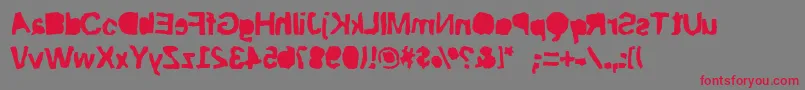 Riptrashcut Font – Red Fonts on Gray Background