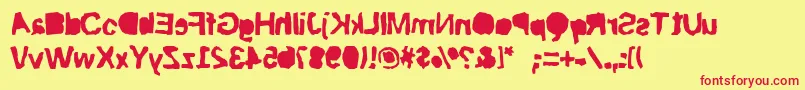 Riptrashcut Font – Red Fonts on Yellow Background