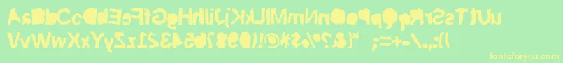 Riptrashcut Font – Yellow Fonts on Green Background