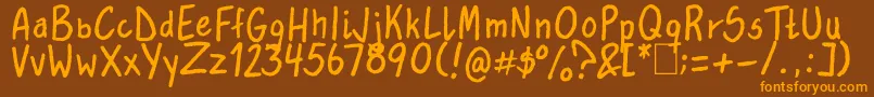 Lauvik Font – Orange Fonts on Brown Background