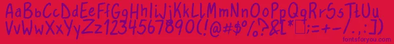 Lauvik Font – Purple Fonts on Red Background