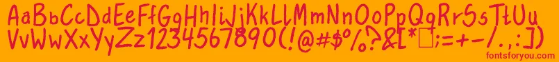 Lauvik Font – Red Fonts on Orange Background