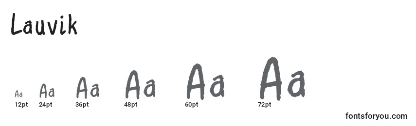 Lauvik Font Sizes