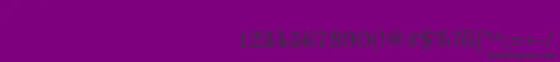 Fonte RoseVersailles2 – fontes pretas em um fundo violeta