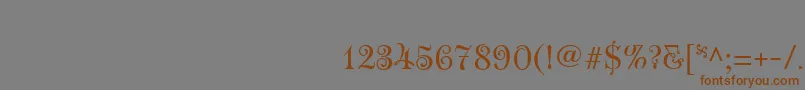 RoseVersailles2 Font – Brown Fonts on Gray Background