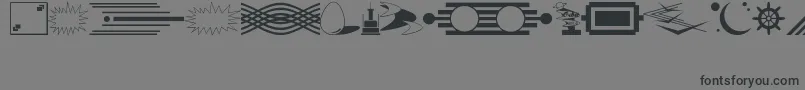 DecorativeElementsJl Font – Black Fonts on Gray Background