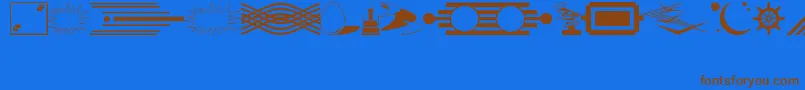 Police DecorativeElementsJl – polices brunes sur fond bleu