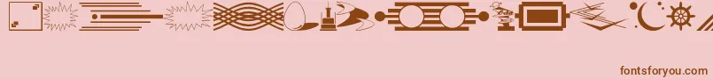 DecorativeElementsJl-Schriftart – Braune Schriften auf rosa Hintergrund