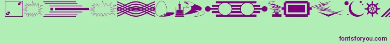 fuente DecorativeElementsJl – Fuentes Moradas Sobre Fondo Verde