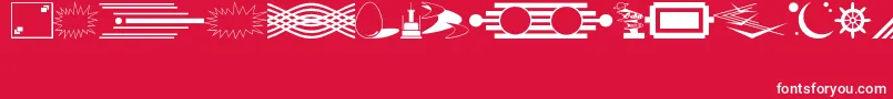 DecorativeElementsJl Font – White Fonts on Red Background