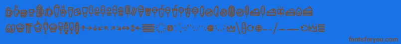 EscalopeSoftIcons Font – Brown Fonts on Blue Background