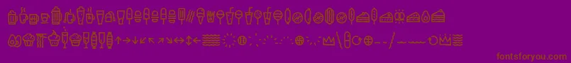 EscalopeSoftIcons Font – Brown Fonts on Purple Background