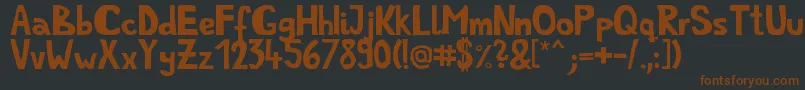 Simplelife Font – Brown Fonts on Black Background