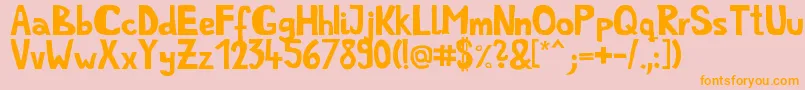 Simplelife Font – Orange Fonts on Pink Background