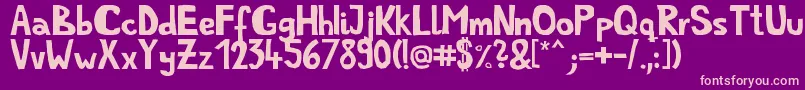 Simplelife Font – Pink Fonts on Purple Background