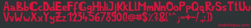 Simplelife Font – Red Fonts on Black Background