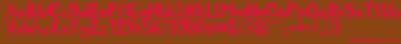 Simplelife Font – Red Fonts on Brown Background