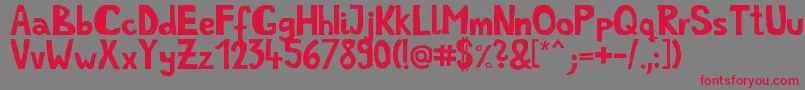 Simplelife Font – Red Fonts on Gray Background