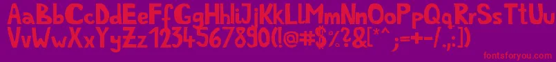 Simplelife Font – Red Fonts on Purple Background
