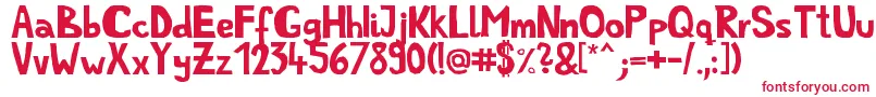Simplelife Font – Red Fonts on White Background