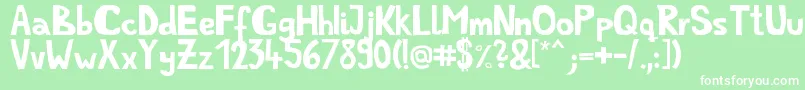 フォントSimplelife – 緑の背景に白い文字