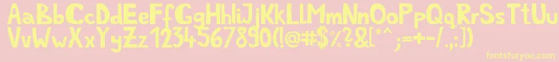 Simplelife Font – Yellow Fonts on Pink Background
