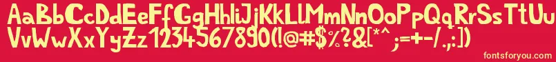 Simplelife Font – Yellow Fonts on Red Background