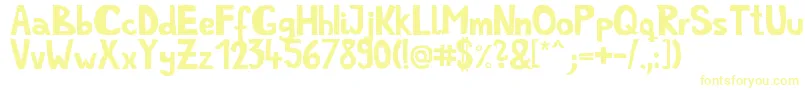Simplelife Font – Yellow Fonts on White Background