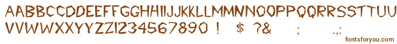 Шрифт Cavemann – коричневые шрифты на белом фоне