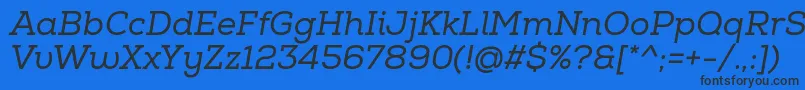 NexaSlabRegularItalic Font – Black Fonts on Blue Background