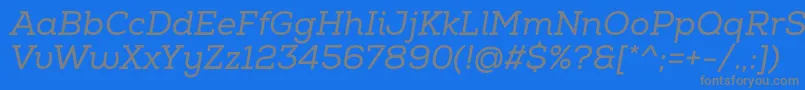 NexaSlabRegularItalic Font – Gray Fonts on Blue Background