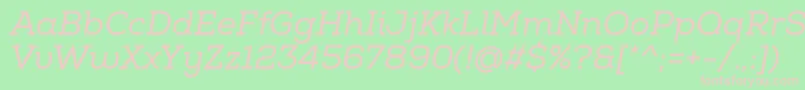 NexaSlabRegularItalic Font – Pink Fonts on Green Background