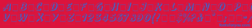 BoyaDisplayCapsSsi Font – Blue Fonts on Red Background