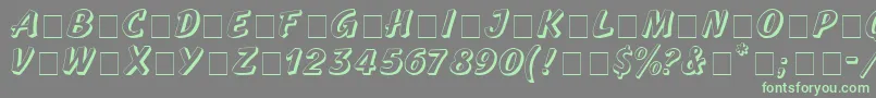 BoyaDisplayCapsSsi Font – Green Fonts on Gray Background