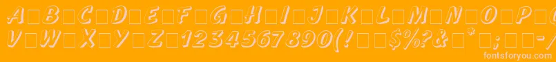 BoyaDisplayCapsSsi Font – Pink Fonts on Orange Background