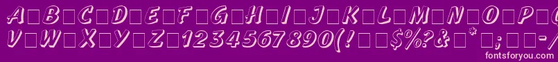 BoyaDisplayCapsSsi Font – Pink Fonts on Purple Background