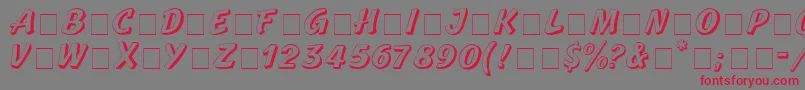 BoyaDisplayCapsSsi Font – Red Fonts on Gray Background