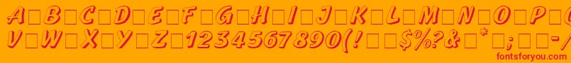 BoyaDisplayCapsSsi Font – Red Fonts on Orange Background