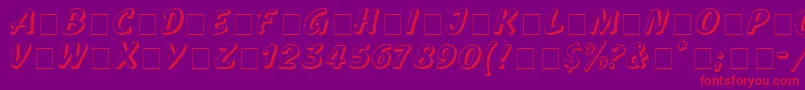 BoyaDisplayCapsSsi Font – Red Fonts on Purple Background