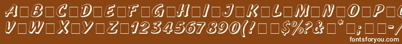 BoyaDisplayCapsSsi Font – White Fonts on Brown Background