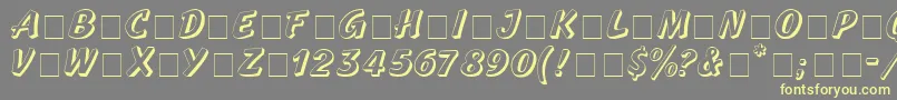 BoyaDisplayCapsSsi Font – Yellow Fonts on Gray Background