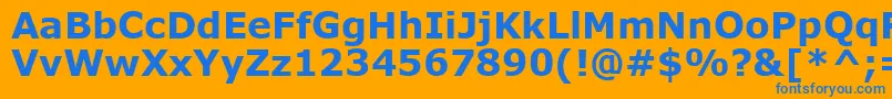 フォントVerdanaBold – オレンジの背景に青い文字