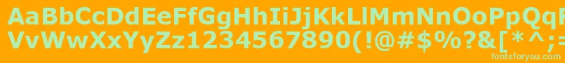 VerdanaBold Font – Green Fonts on Orange Background