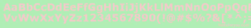 VerdanaBold Font – Pink Fonts on Green Background